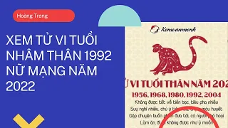 XEM TỬ VI TUỔI NHÂM THÂN 1992 NỮ MẠNG NĂM 2022#10