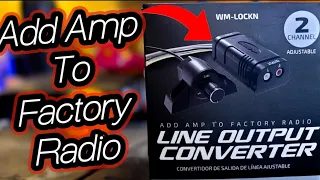 How To Add a Subwoofer To Your Vehicles Factory Radio (Metra WM-LOCKN Line Output Converter)