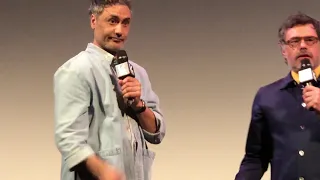 Taika Waititi and Jemaine Clement introduce premier of "What we do in the Shadows" TV series.