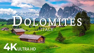 FLYING OVER DOLOMITES 4K UHD - Relaxing Music Along With Beautiful Nature Videos - Amazing Nature