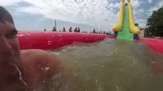 Урзуф, море, развлечения на водной горке GoPro HD Urzuf,  fun on the water slide