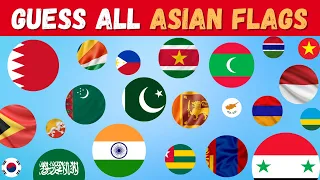 Guess and Learn ALL 49 FLAGS Of ASIA | Flag Quiz