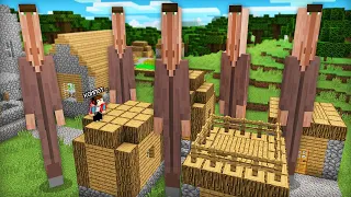 САМЫЕ ВЫСОКИЕ ЖИТЕЛИ ПЕРЕЕХАЛИ В НАШУ ДЕРЕВНЮ В МАЙНКРАФТ | Компот Minecraft