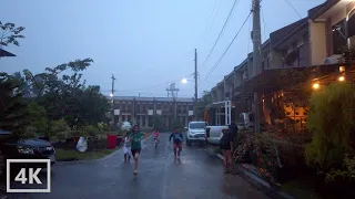 Walking in Heavy Rain with Thunderstorm│ASMR WALK