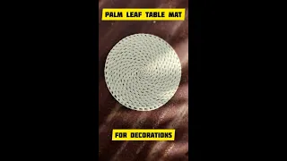 Palm Leaf Crafts - Tablemats