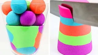 Satisfying kinetic sand drop squish and scooping video #satisfyingkineticsand