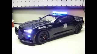 Custom LivePD Richland County Sheriff Camaro diecast model with working lights and siren