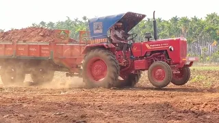 #mahindra 575 DI pulling heavy mud load|struglling in mud