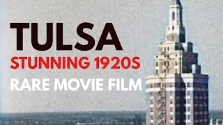 Tulsa Skyline 1929 - Amazing historic view of American City [COLORIZED]