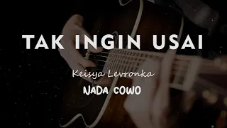 TAK INGIN USAI // Keisya Levronka // KARAOKE GITAR AKUSTIK NADA COWO ( MALE )