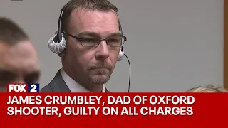 James Crumbley guilty: Father of Oxford HS shooter shakes head at verdict