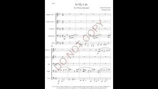 In My Life Brass (The Beatles) for Brass Quintet