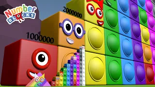 Looking for Numberblocks Step Squad 784 to 10,000 to 10,000,000 BIGGEST Learn to Count Big Numbers!