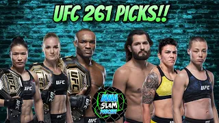 UFC 261 MAIN CARD PICKS! Usman Vs Masvidal, Shevchenko Vs Andrade, Weili Vs Namajunas