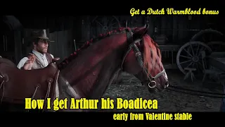 How I get Boadicea for Arthur from Valentine + Dutch Warmblood bonus - Red Dead Redemption 2.
