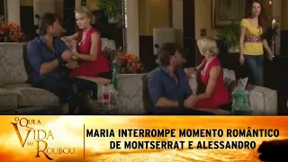 O Que a Vida Me Roubou - Maria interrompe momento romântico de Montserrat e Alessandro