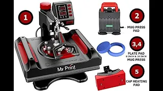 MY PRINT | Freesub P8001 5  In 1 combo heat press machine magic mug  t-shirt printing machine
