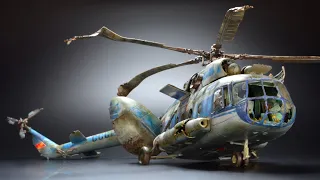 Abandoned Crashed Soviet MI-8 Helicopter - 1/72 Hobby Boss