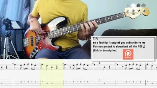 Robbie Williams - Tripping BASS COVER + PLAY ALONG TAB + SCORE PDF