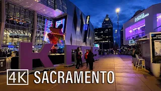 [4K] 🎄 Sacramento - Capital of California at Night - Walking Tour