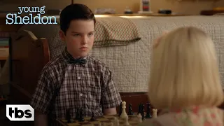 Young Sheldon: Paige Beats Sheldon At Chess (Season 2 Episode 2 Clip) | TBS