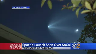 Reused SpaceX Rocket From Vandenberg AFB Lights Up Night In LA