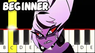 Respectless - Hazbin Hotel - Fast and Slow (Easy) Piano Tutorial - Beginner