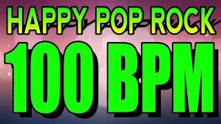 100 BPM - Happy Pop Rock 1 - 4/4 Drum Track - Metronome - Drum Beat