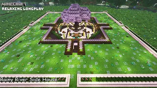 Minecraft Relaxing Longplay Rainy - Creative Build - Build Underground House - (No Commentary) 1.20