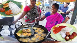 Early Morning Breakfast in Nellore | Only Rs.10/- | Egg Dosa & Idli | Street Food India