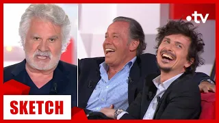 🤣 Fou rire de Michel Leeb devant le sketch de Roland Magdane 🤣 - Vivement Dimanche 16 avril 2017