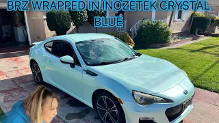 BRZ FRS toyota 86 wrapped in inozetek Crystal Blue