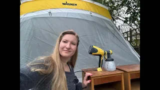 How to use a spray gun - Wagner W100 & spray tent #furniture #diy #upcycling