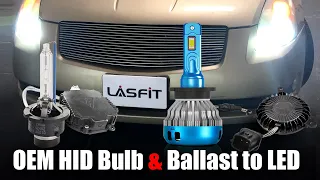 How to change HID Headlights to LED bulbs on Nissan Maxima - All plug and play