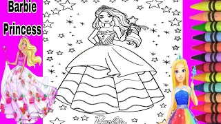 How To Colour Barbie Princess For Kids/Coloring Page/Coloring Book/Drawing/painting/Coloring