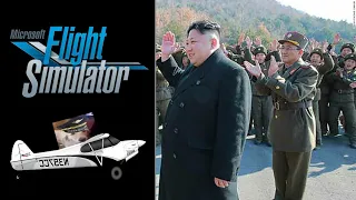 Flying to North Korea in Microsoft Flight Simulator 2020