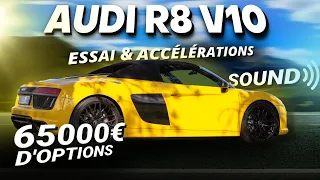 Une Audi R8 Spyder Jaune vegas ULTRA RARE