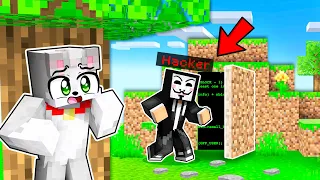 Sigo a un HACKER y Encuentro su BASE SECRETA 😱 en Minecraft