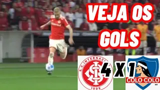 (VEJA OS GOLS) INTER 4 X 1 COLO COLO - INTER GOLEIA E ESTÁ NAS QUARTAS DA SULA