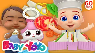 Making Sandwich DIY | Learn vegetable words | Healthy Habits | more Nursery rhymes | Baby yoyo