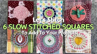 How To Make Slow Stitched Art Using Fabric Scraps - #embroidery #stitching