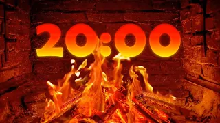 Fireplace - 20 Minutes Timer Countdown with fire sound effects