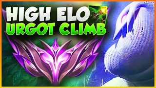 High Elo Urgot Gameplay in Diamond 1 & Masters! | Four different Matchups | Runes & Items S14 #3