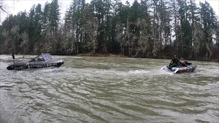 In trouble mini jet boating the nisqually river!?
