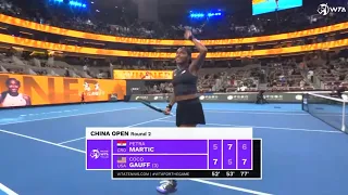 Coco Gauff wins 🎊🎈🎈🇺🇸❤️ defeats Petra Martic in 3 set Tiebreak WTA Tennis Beijing