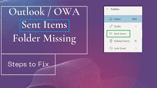 Missing Sent Items Folder Outlook - Fixed