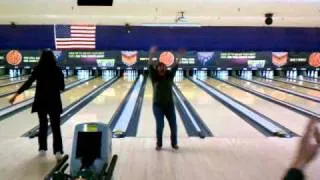 Janna Bowling a Strike Backwards