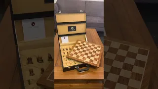 Collector Series Wooden Staunton Chess Set with  Leatherette Briefcase | Chessbazaar® #chess