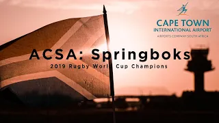 ACSA: Arrival of the 2019 Rugby World cup champions: The Springboks