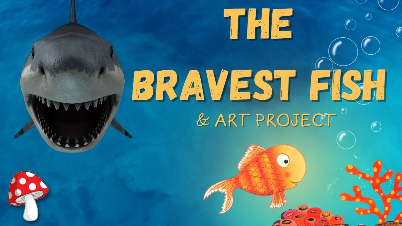 🐠The Bravest Fish (kids books read aloud) with an art project!🖍️
